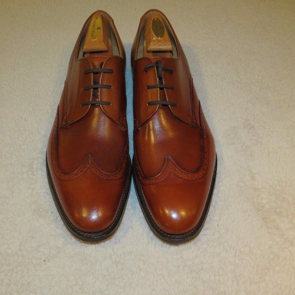 Church's Glasgow Brandy Brown Leather Wingtip Oxfords Size 12F NWB - Picture 1 of 12
